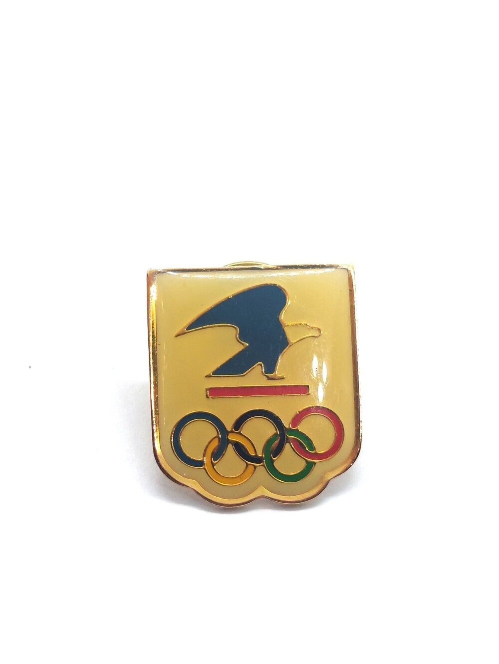 US Olympic Eagle Pin Vintage Enamel Rings American Team Logo Games